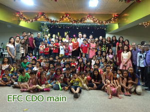 thanksgiving party for children at EFC-CDO