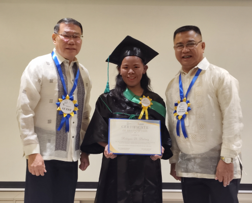 Graduation Certificate given to Robeyna Balang